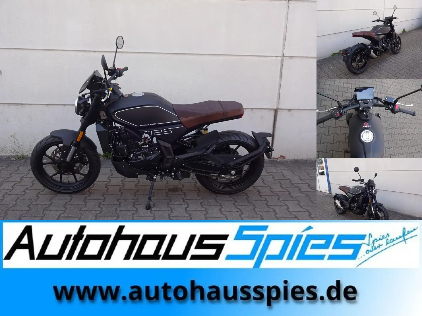 Motobi DL 125 Cafe Racer ABS EFi EURO5 AUF LAGER !! Zwart - 1