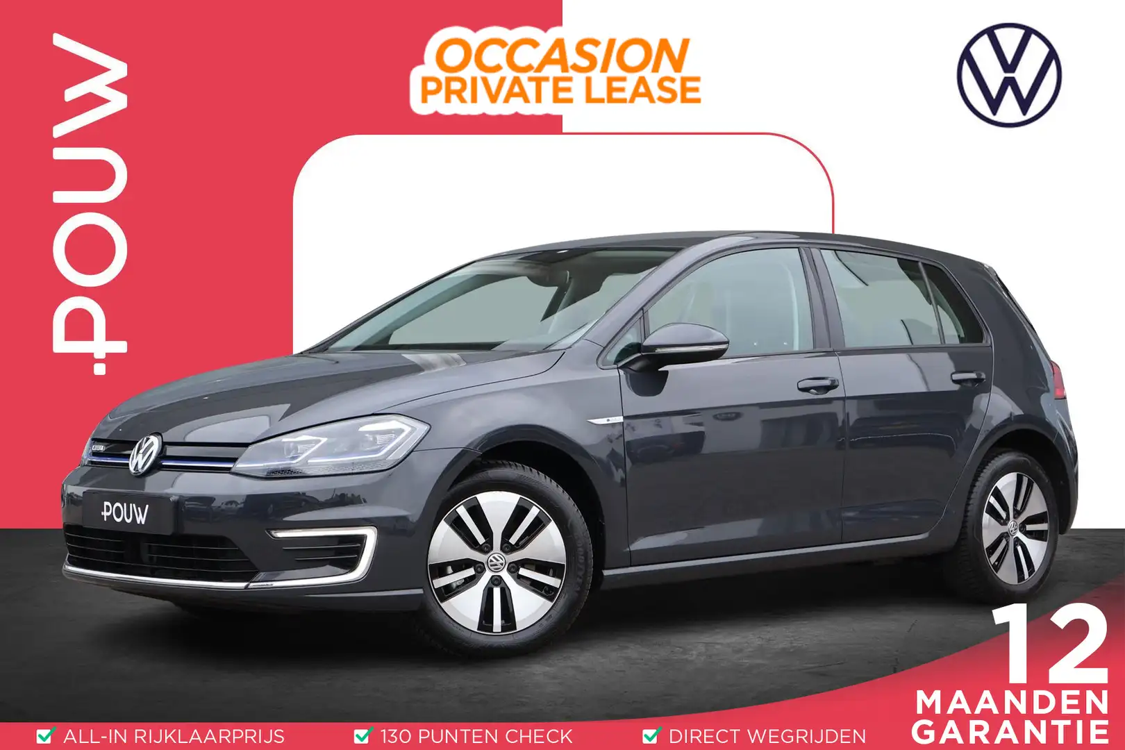 Volkswagen e-Golf 136pk E-DITION | SoH 94% | Navigatie | Voorruitver Gris - 1