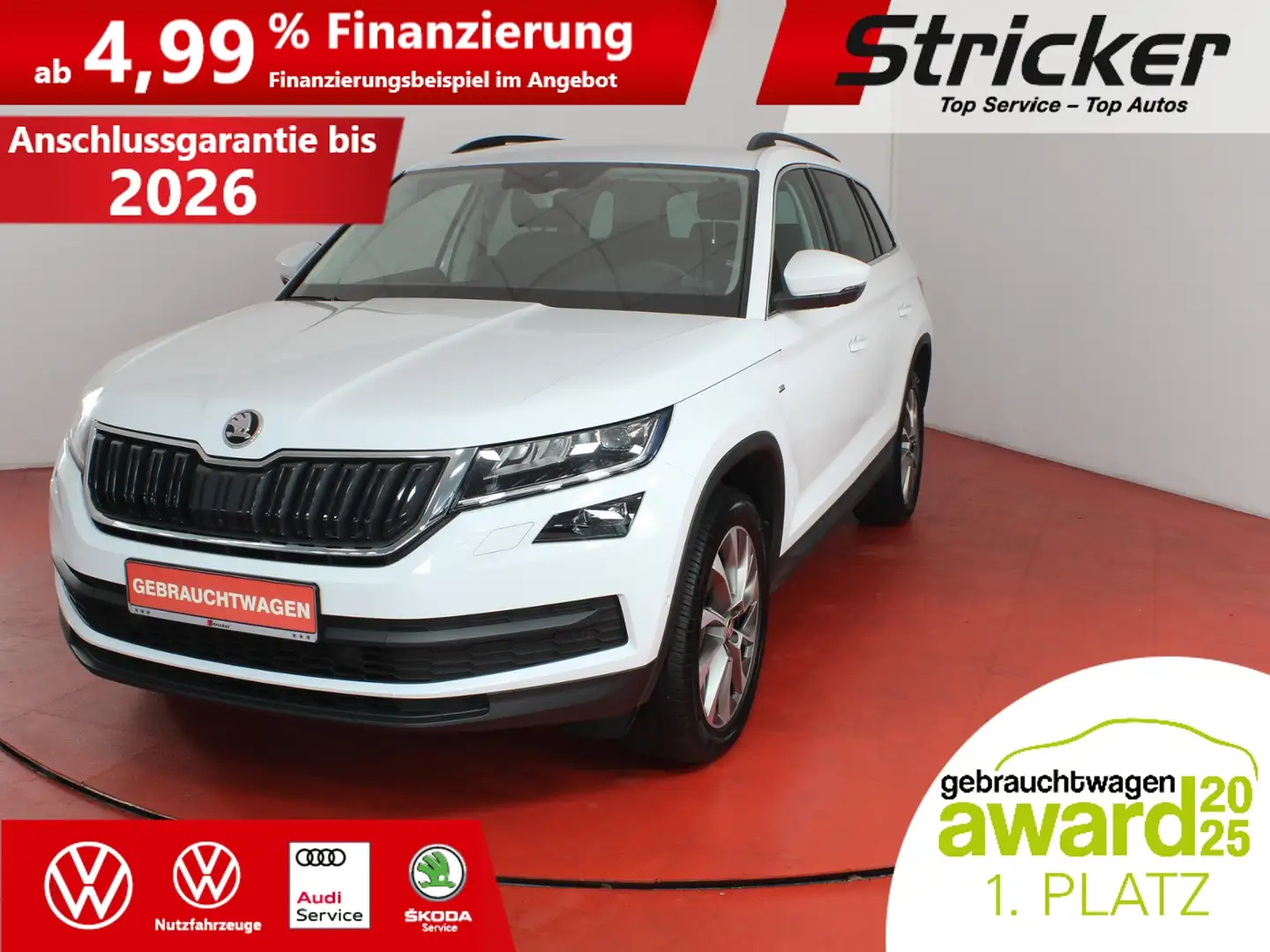 Skoda Kodiaq Clever 1.5TSI DSG 332,-ohne Anzahlung Navi ACC Ka Weiß - 1