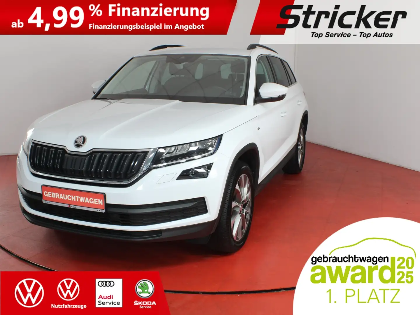 Skoda Kodiaq Clever 1.5TSI DSG 344,-ohne Anzahlung Navi ACC Ka Weiß - 1