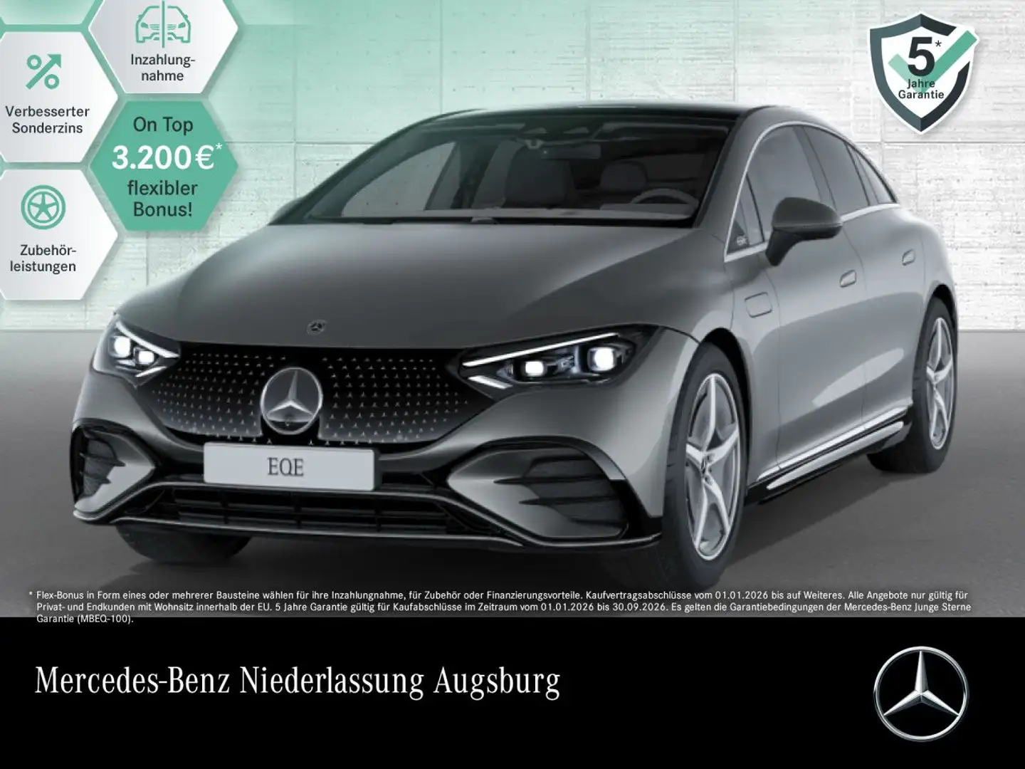 Mercedes-Benz EQE 350 4Matic AMG Fahrass WideScreen Pano Distr. Grau - 1