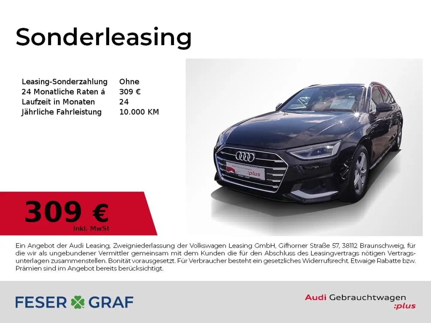 Audi A4 Avant 35 TDI LED/ACC/Leder/R-Kamera/17 Zoll Schwarz - 1