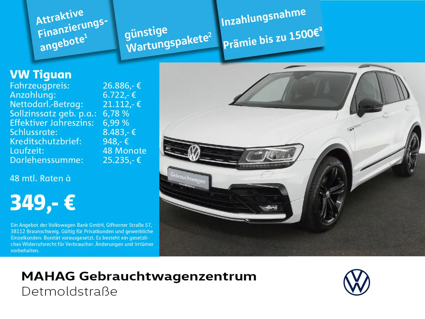 Volkswagen Tiguan Highline 4 Mot 2.0 TSI BlackStyle LED Nav Wit - 1