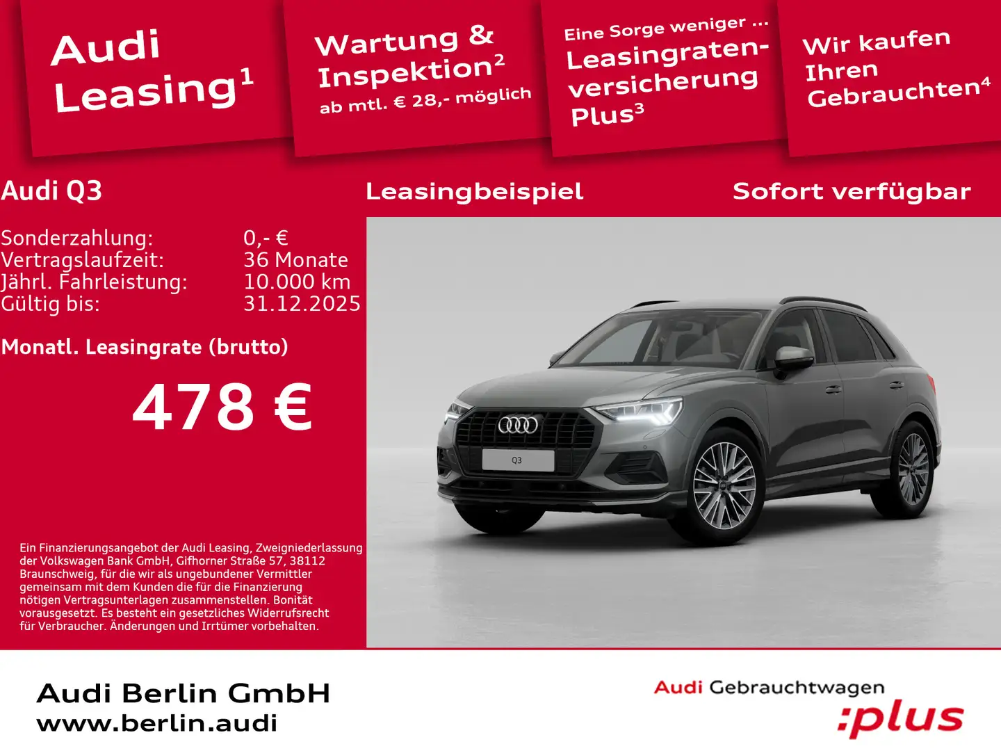 Audi Q3 advanced 35 TFSI S tronic Grau - 1