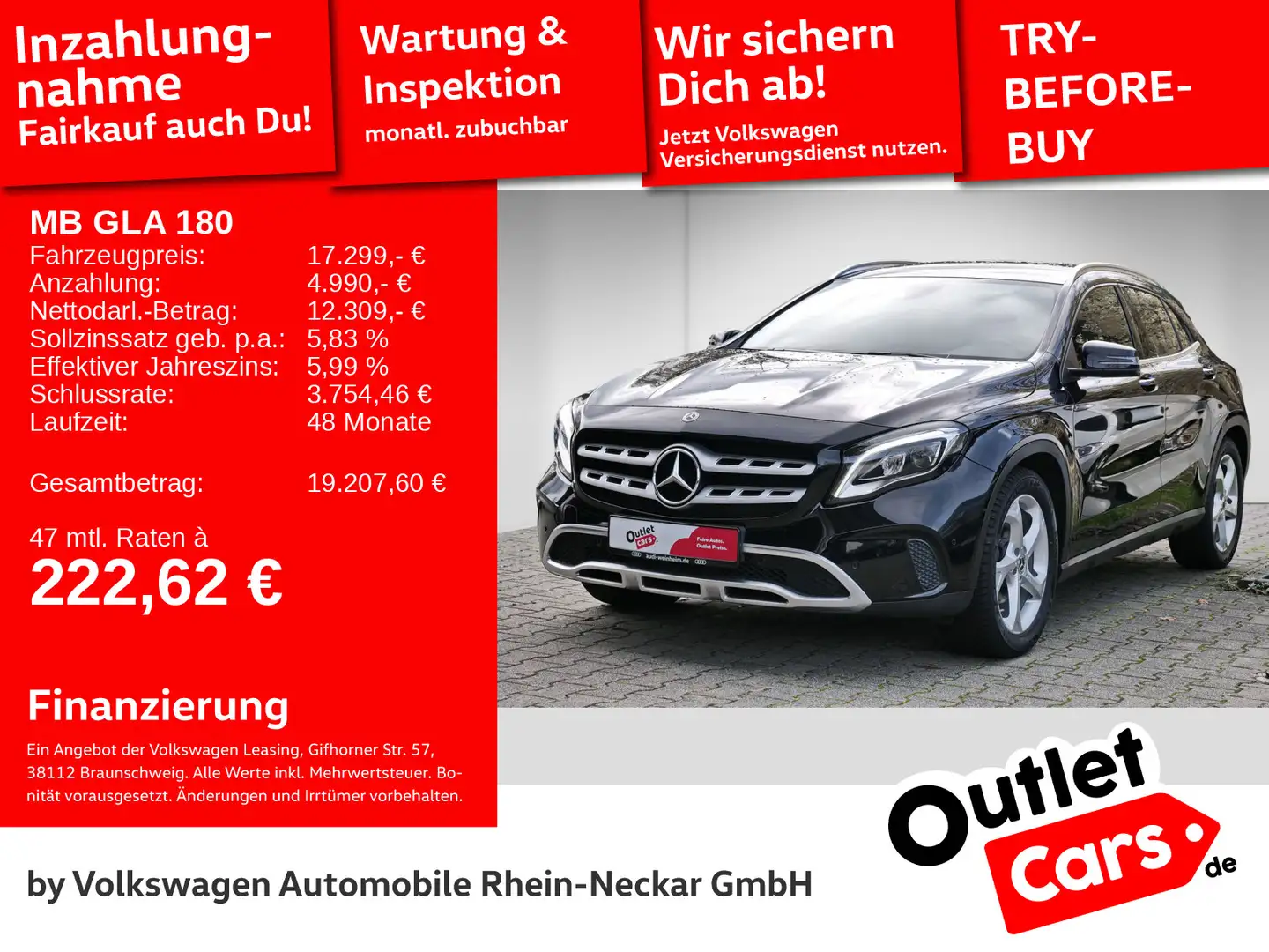 Mercedes-Benz GLA 180 LED Standheizung PDC uvm Schwarz - 1