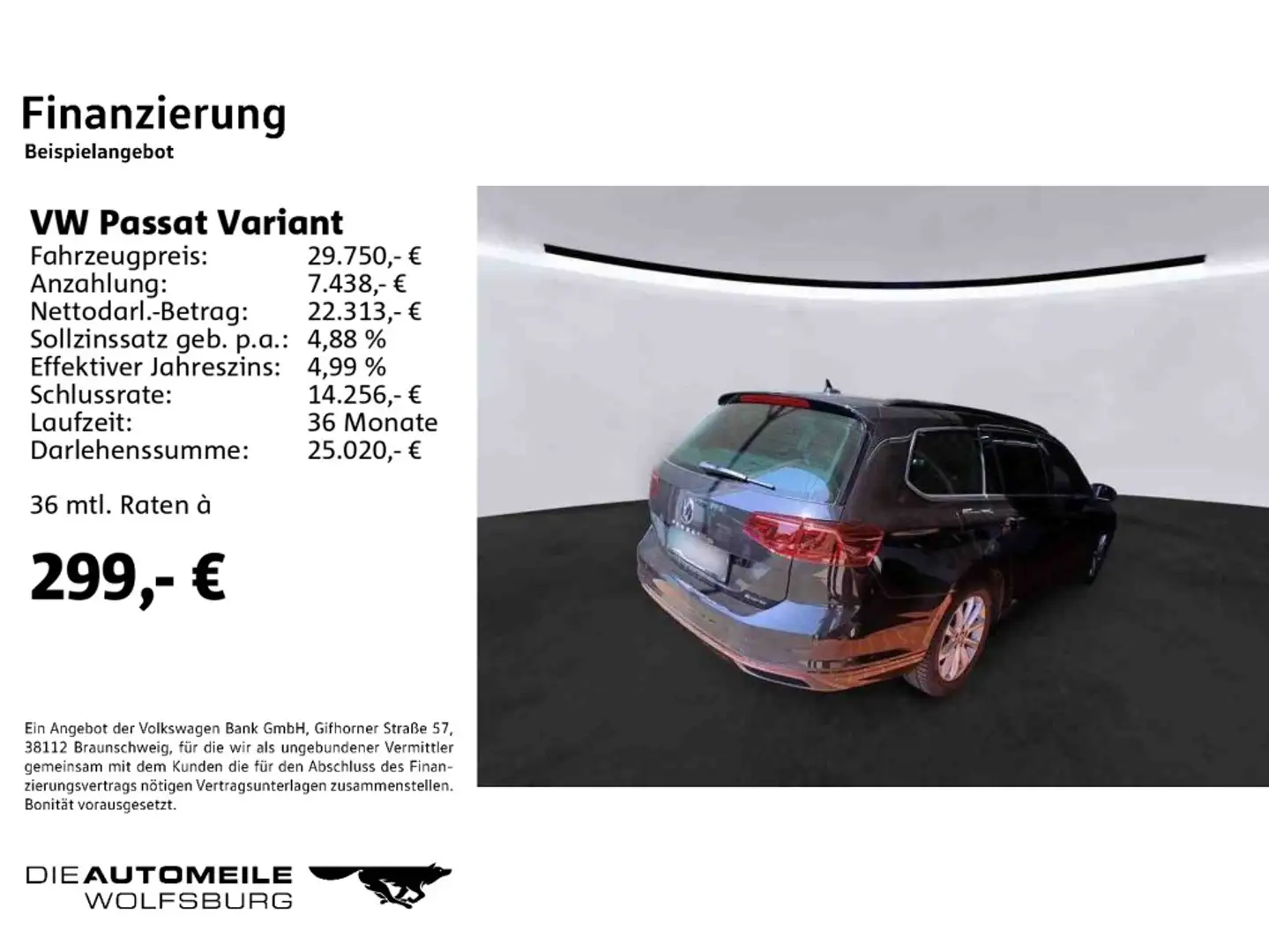 Volkswagen Passat Variant 2.0 4M TDI DSG Business AHK/Pano/ Schwarz - 2