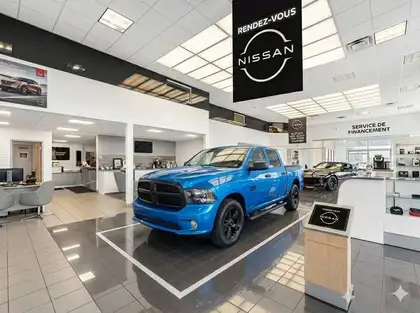 Blue 2022 RAM 1500 Pickup Truck Four-Wheel Drive 