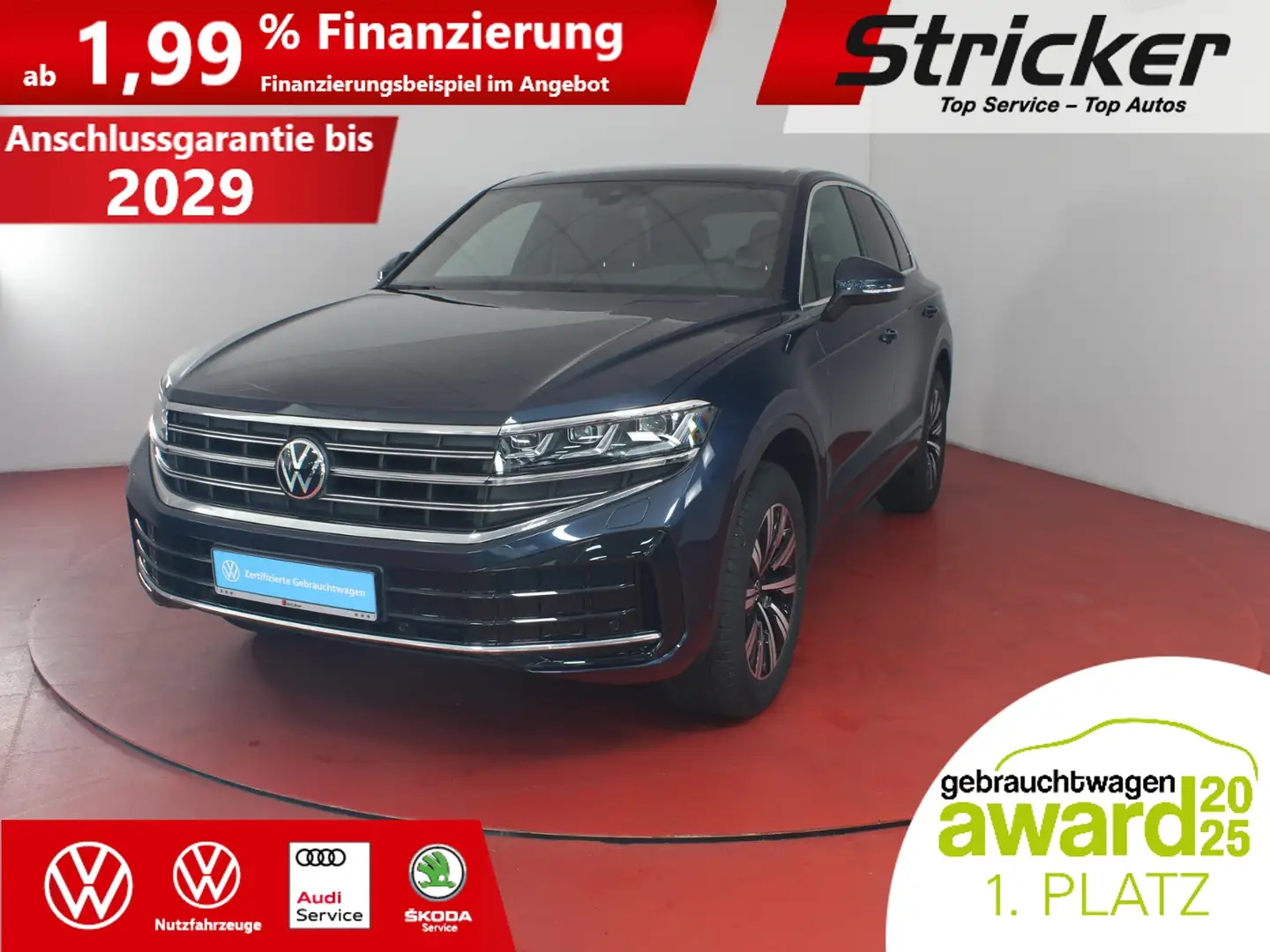 Volkswagen Touareg Elegance 3.0TDI 4M 499,-ohne Anzahlung Leder Stan Blauw - 2