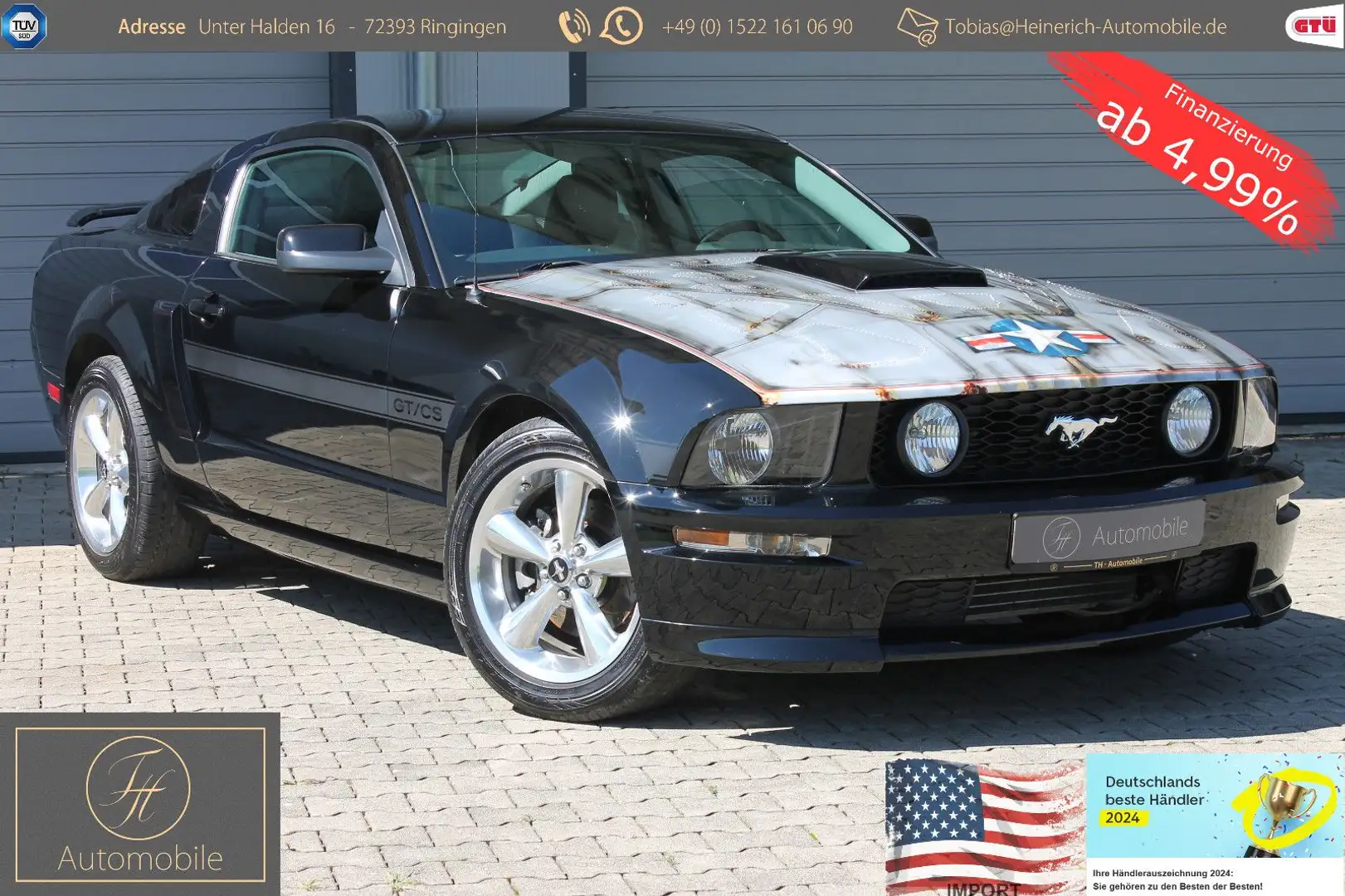 Ford Mustang 4.6 V8*California CS*Airforce*HURST Scha Schwarz - 1