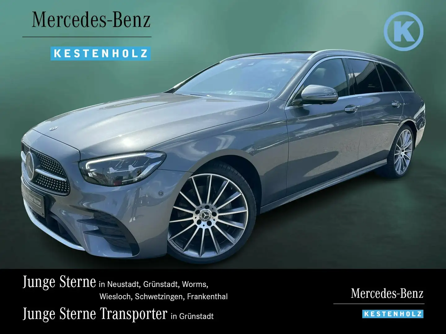 Mercedes-Benz E 220 E 220 d T 4M AMG+AHK+DISTRO+PANO+BURME+360+HUD LED Gris - 1