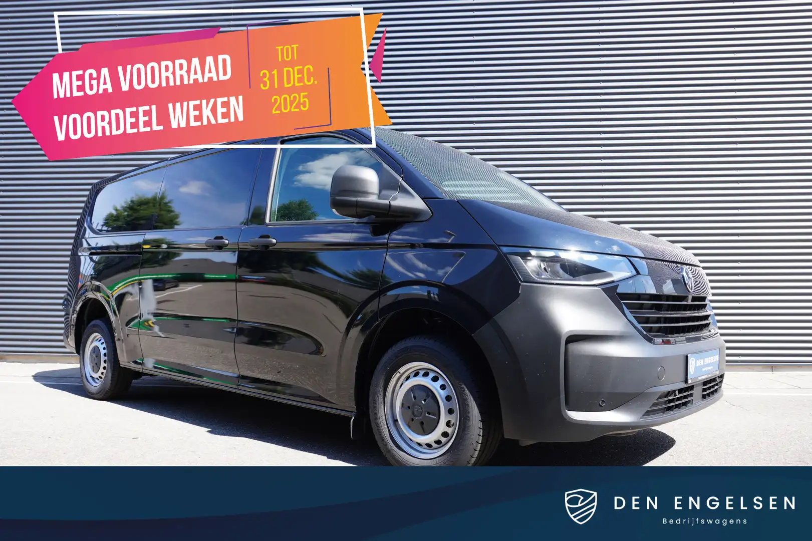 Volkswagen Transporter 2.0 TDI L2H1 30 Life 110 pk, MF stuurwiel, Climatr Schwarz - 1