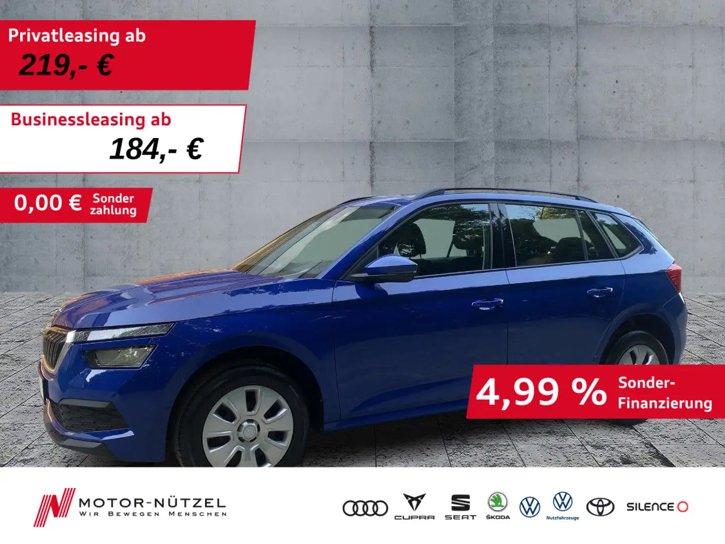 Skoda Kamiq 1.0 TSI ACTIVE LED+BLUETOOTH+KLIMAANLAGE Azul - 1