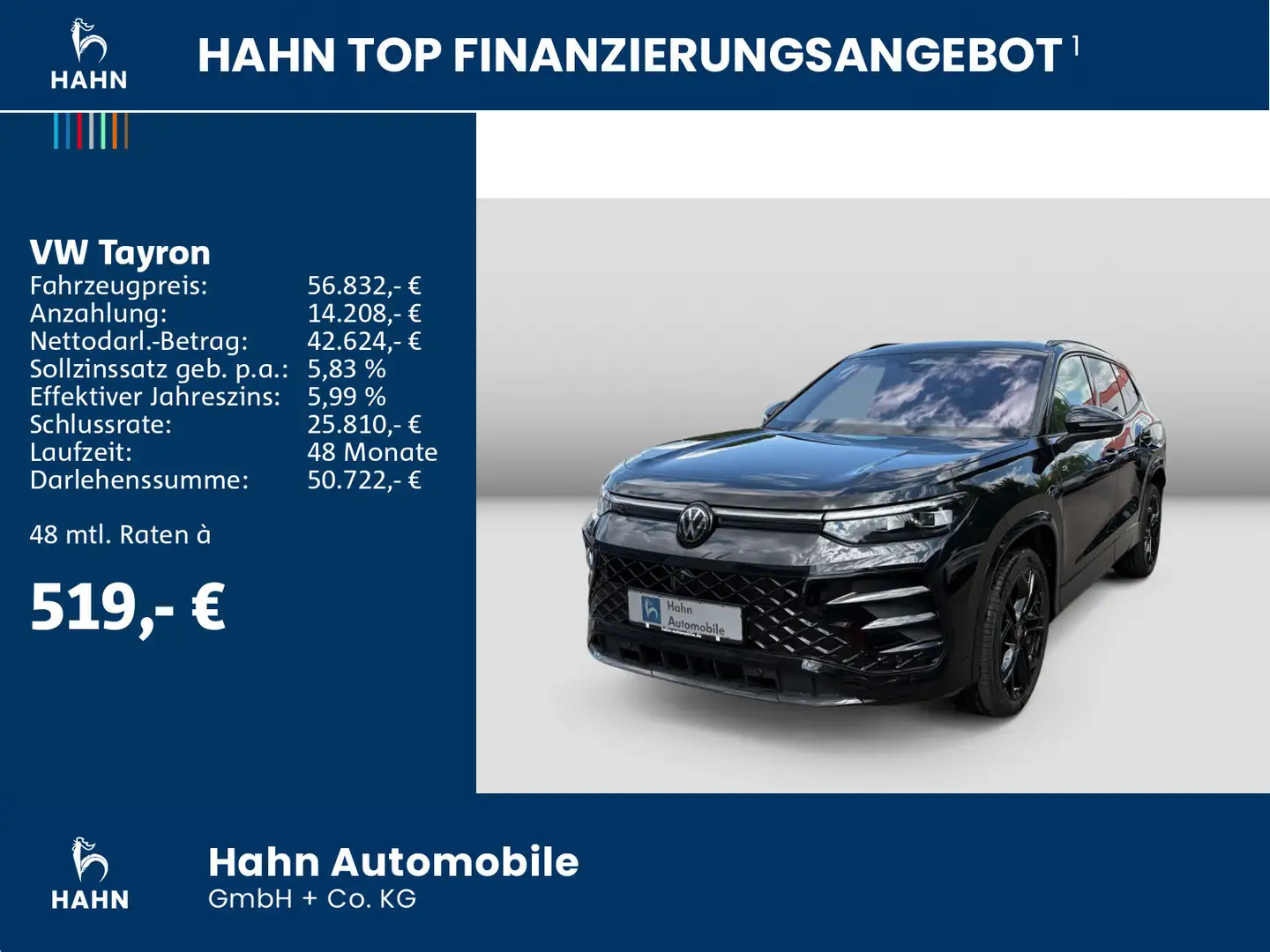 Volkswagen Tayron R-Line 2,0 l TSI 4M 150kW/204 PS AHK Pano Negro - 2