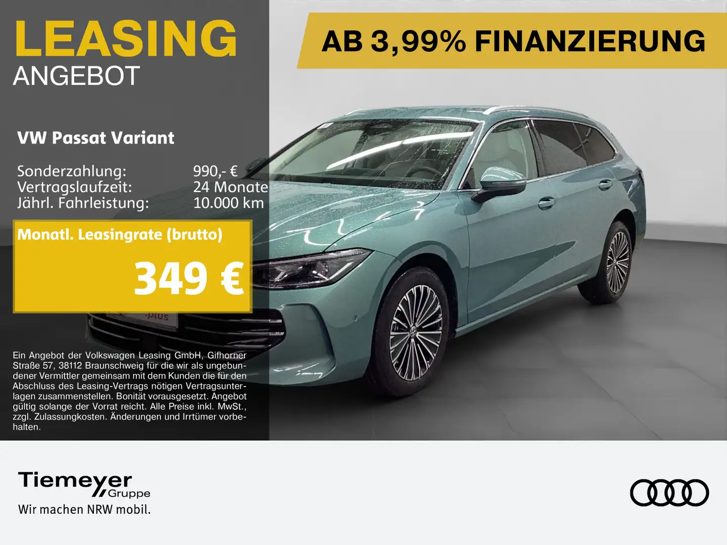 Volkswagen Passat Variant 2.0 TDI DSG ELEGANCE AHK KAMERA N Grün - 1