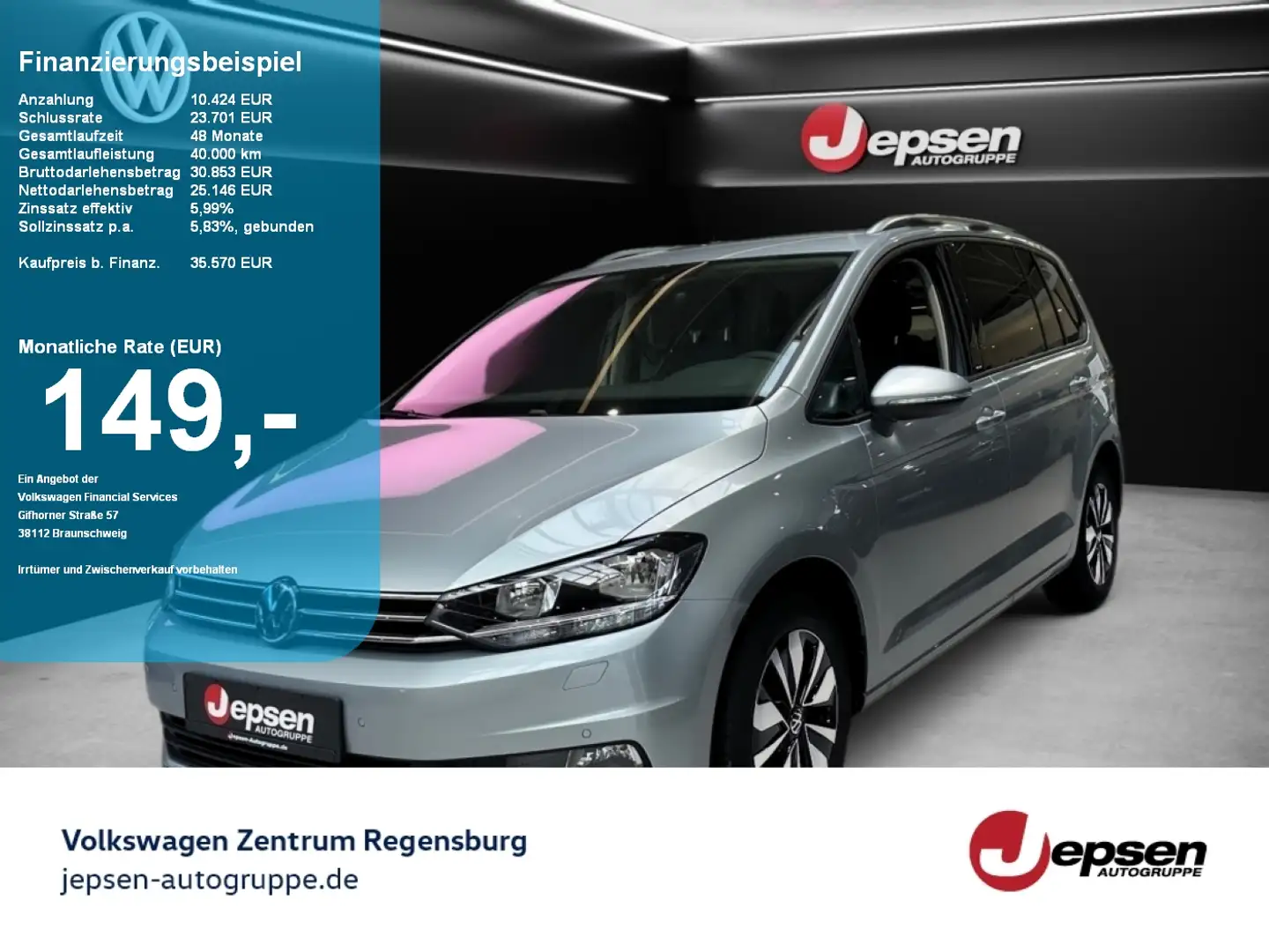 Volkswagen Touran MOVE 1.5 TSI DSG ACC R-KAMERA SHZ Silber - 1