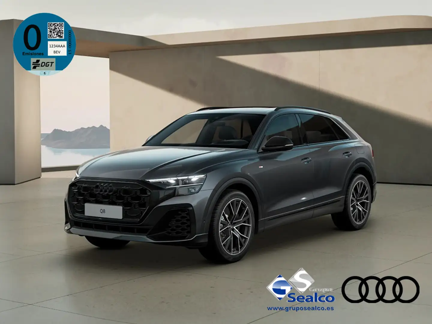 Audi Q8 55 TFSIe Black line quattro tiptronic Grigio - 1
