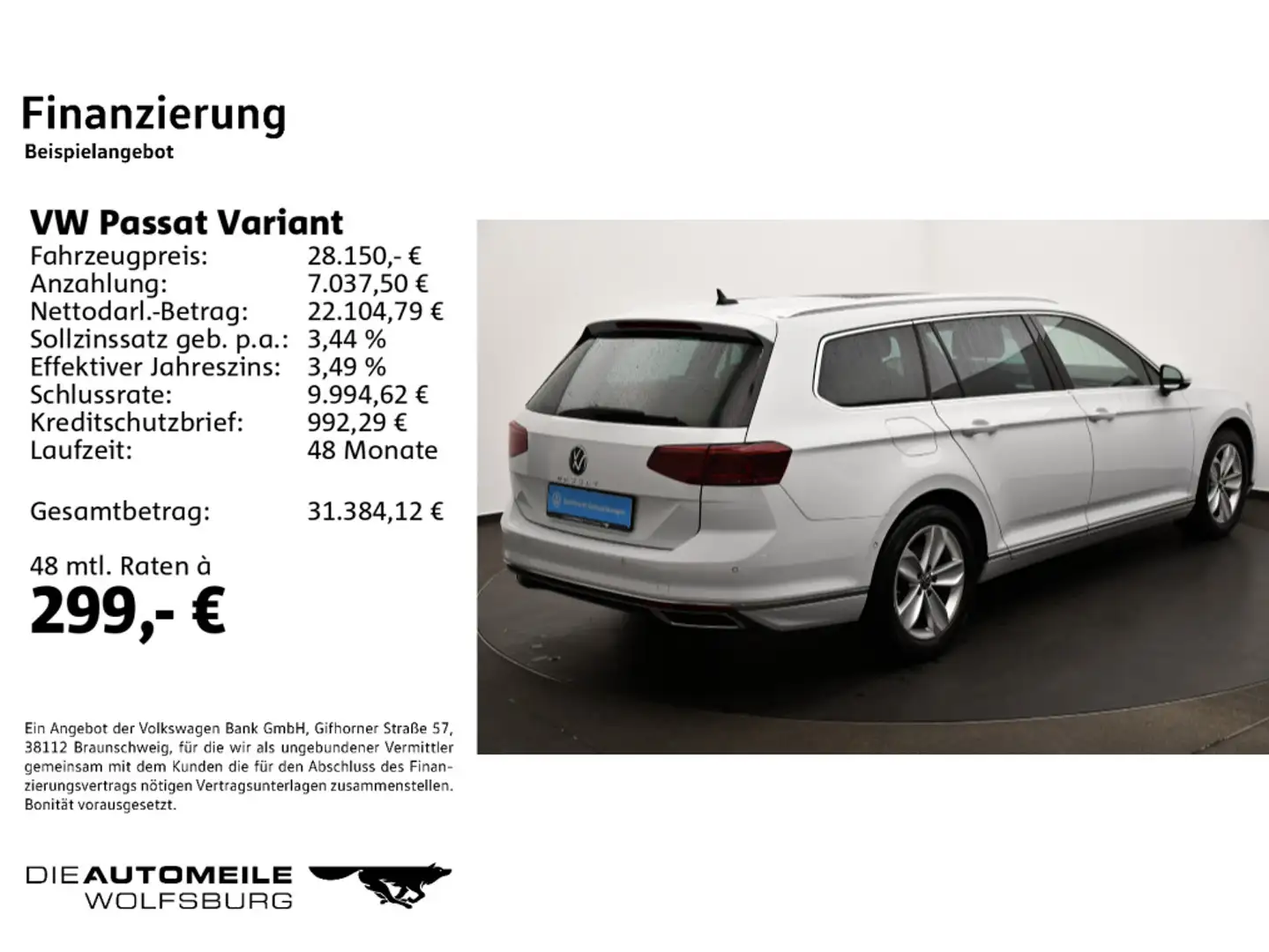 Volkswagen Passat Variant 2.0 TDI DSG Elegance Pano/AHK/Led Weiß - 2