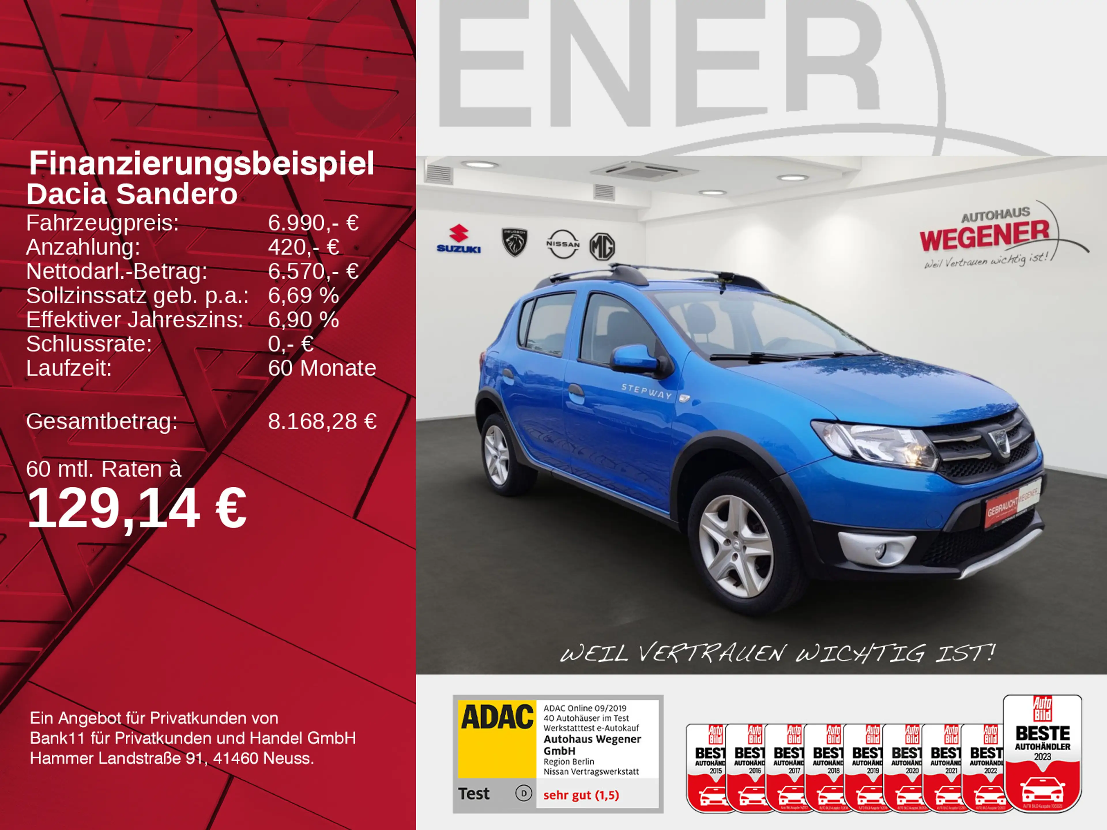 Dacia Sandero Stepway 0.9 MT Prestige Navi*PDC*Temp. — photo 2