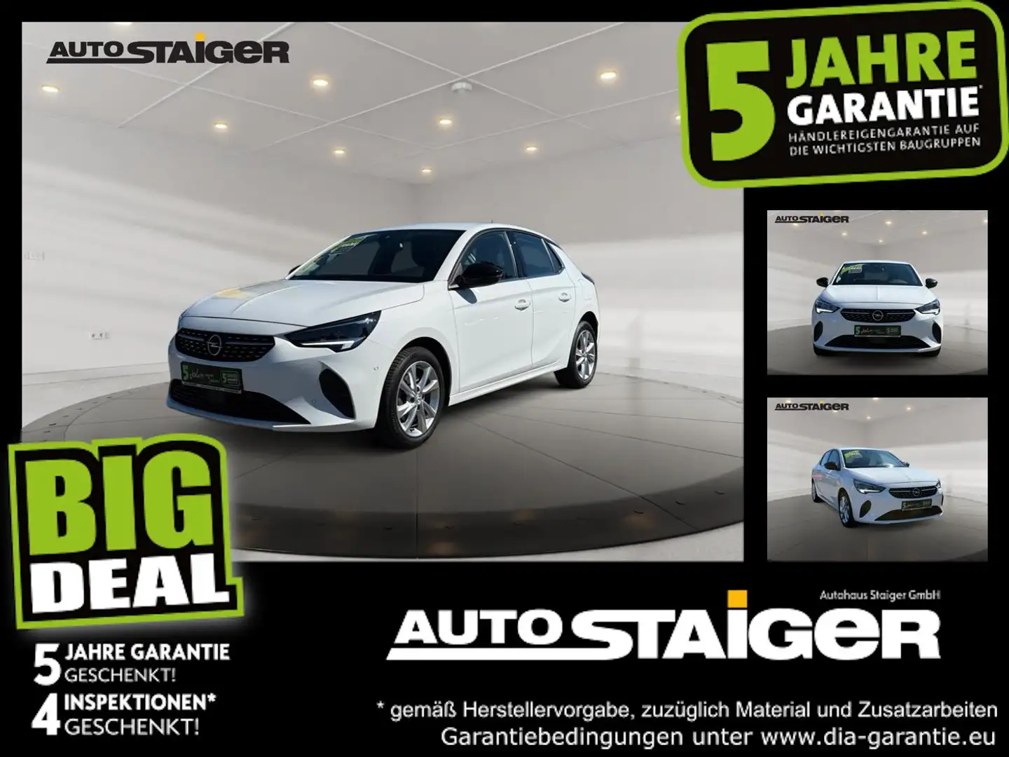 Opel Corsa F 1.2 Turbo Elegance LED Navi KeyLess Weiß - 1