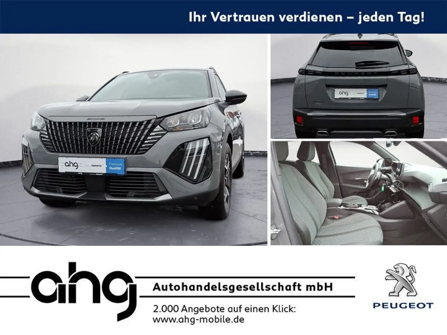 Peugeot 2008 PureTech 130 EAT8 Allure Bluetooth PDC Klim Silber - 1