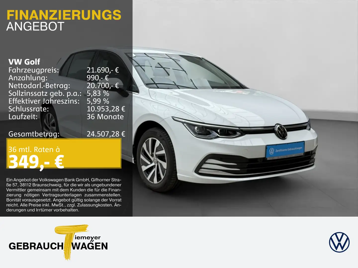 Volkswagen Golf eHybrid STYLE IQ.LIGHT KAMERA ERGO-ACTIVE Wit - 1