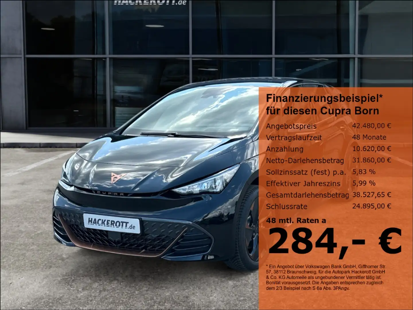 CUPRA Born 170 kW (231 PS) 60 kWh GJR, Sennheiser Sound, HUD Schwarz - 1