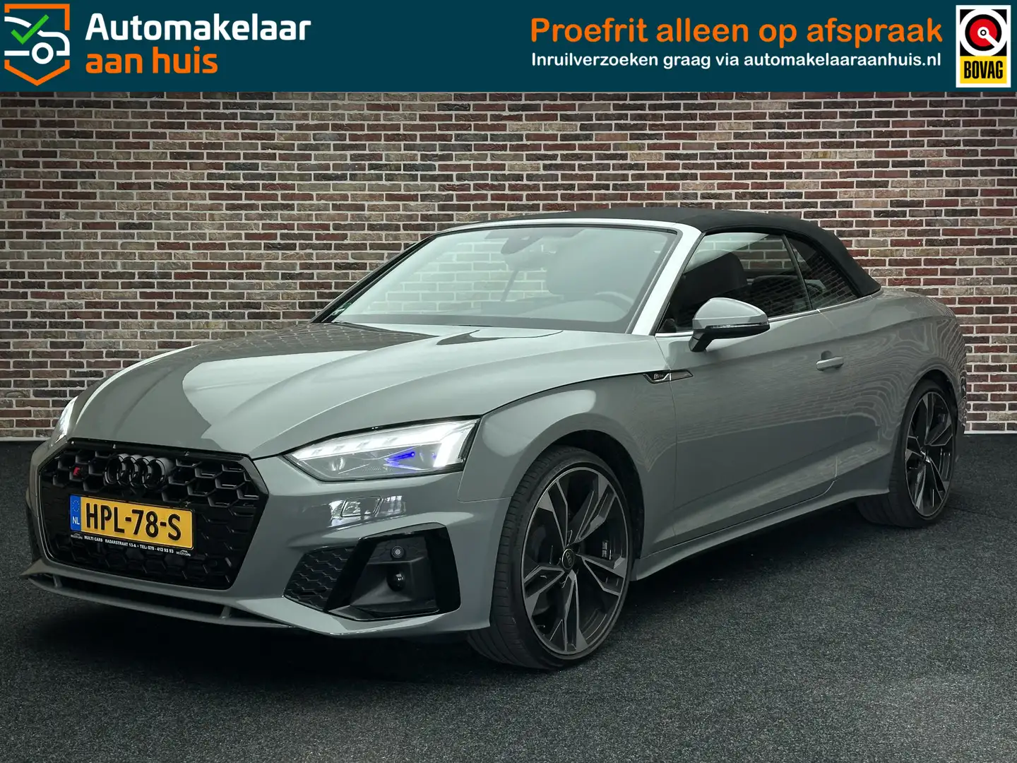 Audi A5 Cabriolet 40 TFSI S edition Leer Stoelverwm Stoelk Grijs - 1