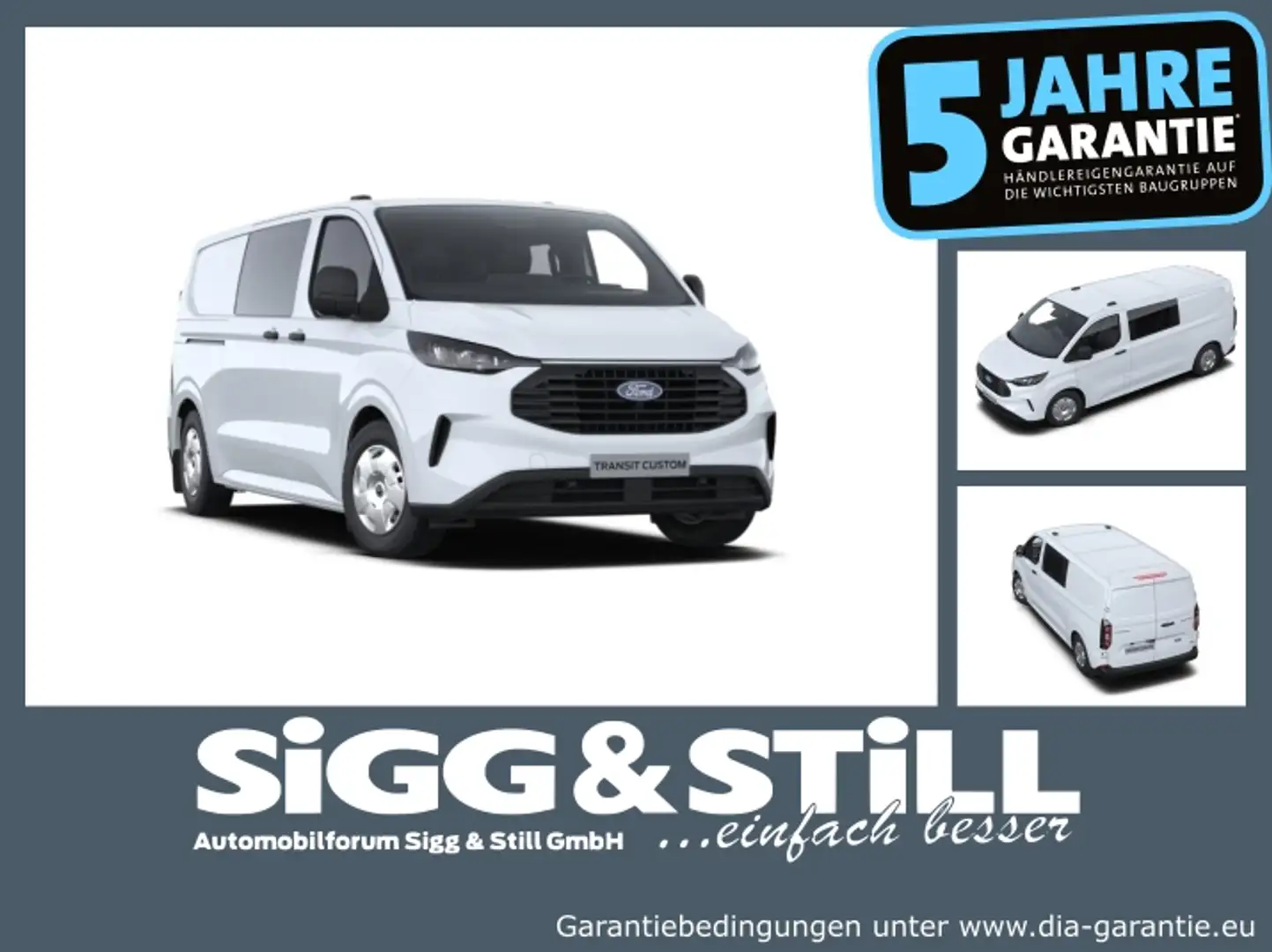Ford Transit Custom DoKa Trend 320 L2 AHK*LED*CAM*PDC Weiß - 1