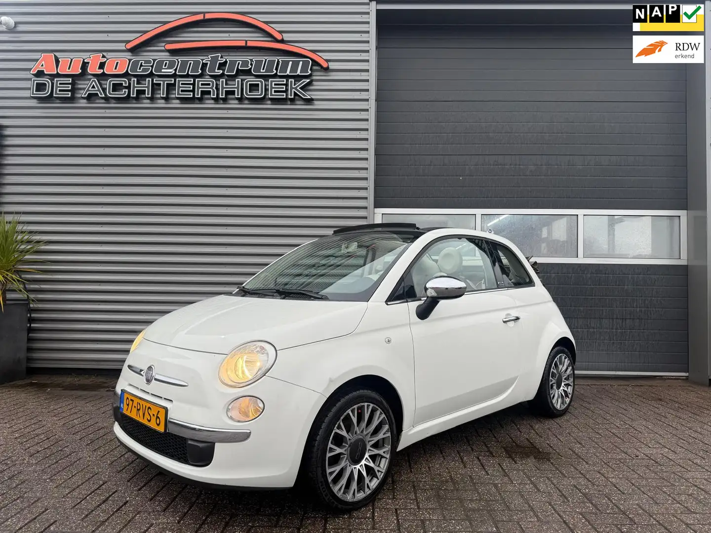 Fiat 500C 0.9 TwinAir Lounge Cabrio / Leer / Airco!!! Blanco - 1