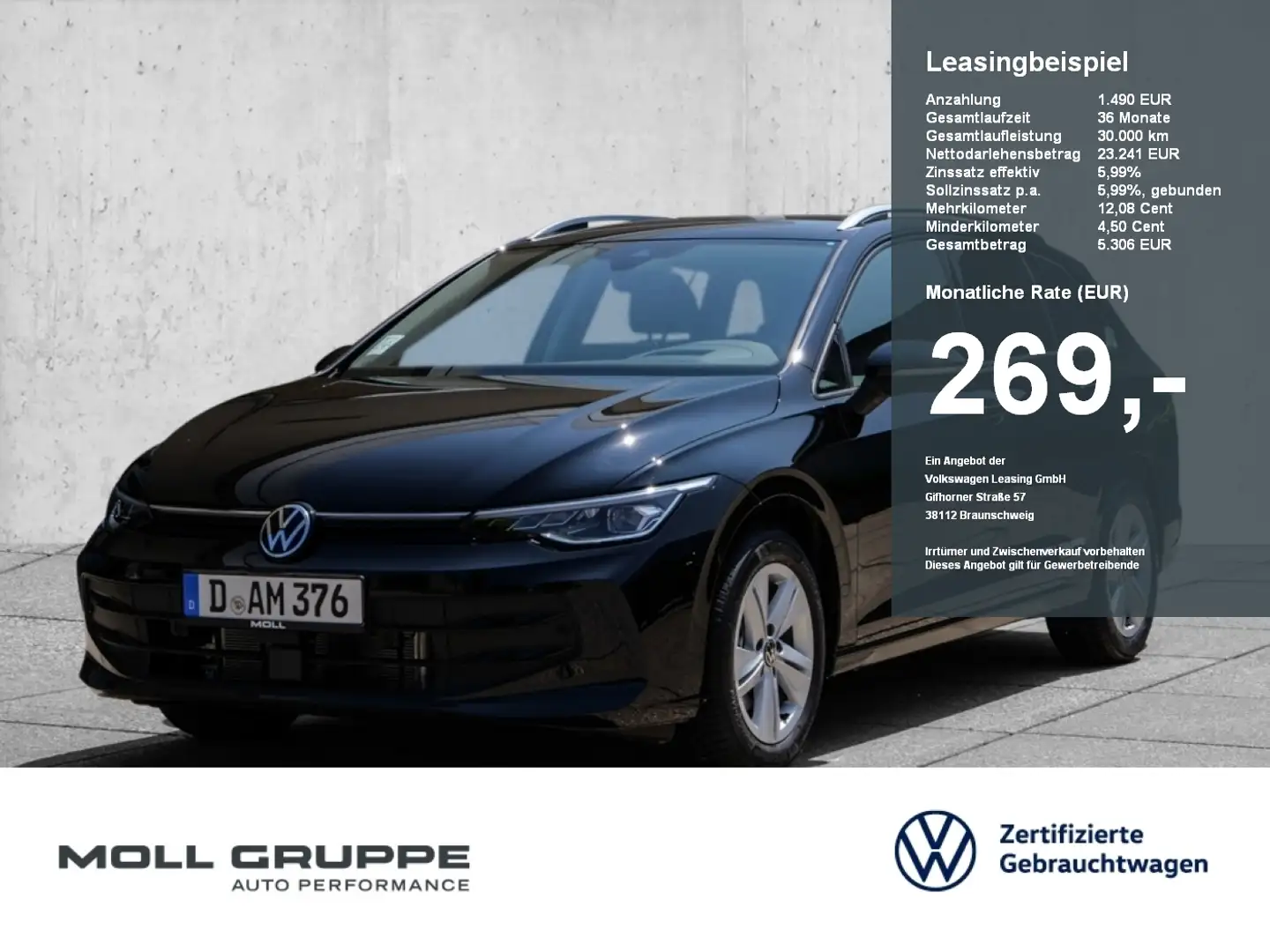 Volkswagen Golf Variant Life 1.5 l TSI OPF  6-Gang NAVI LM Zwart - 1