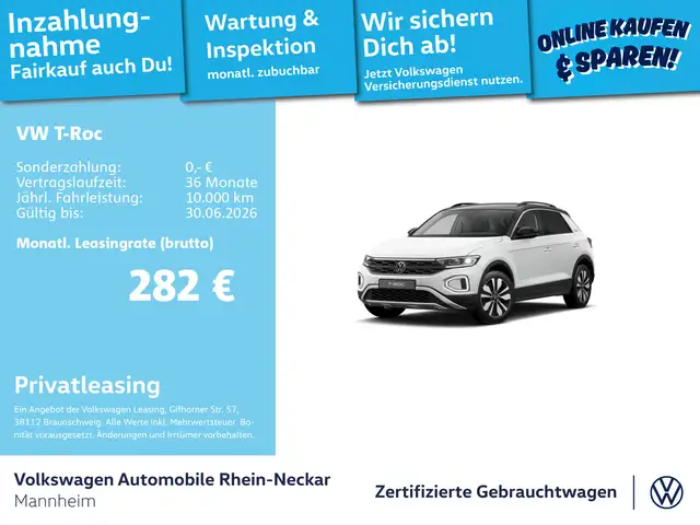 Volkswagen T-Roc 2.0 TDI GOAL DSG Navi AHK Kamera uvm.