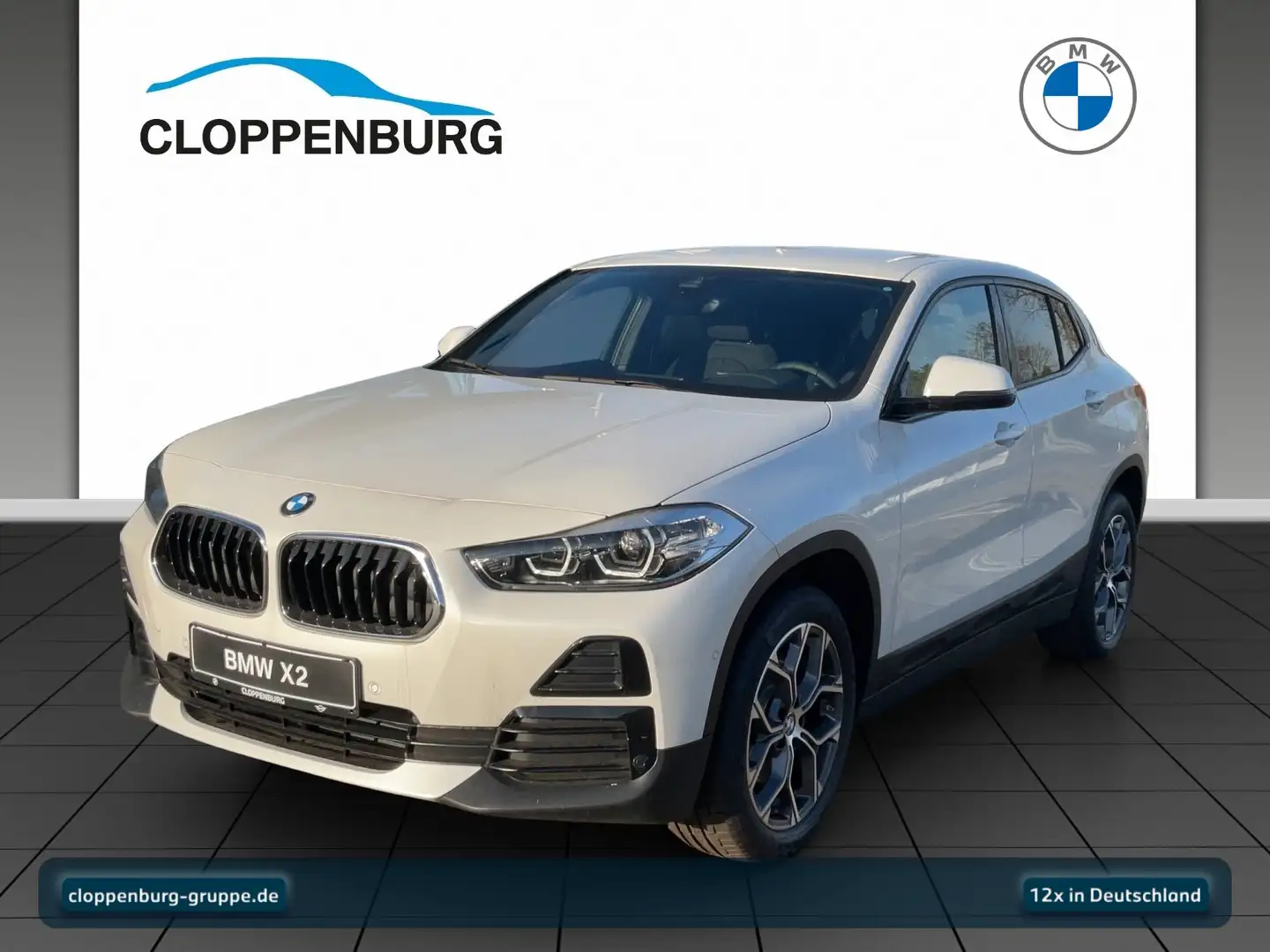 BMW X2 sDrive18d Navi+SHZ+HiFi+Klimaaut.+LED+Ambi+BT Weiß - 1