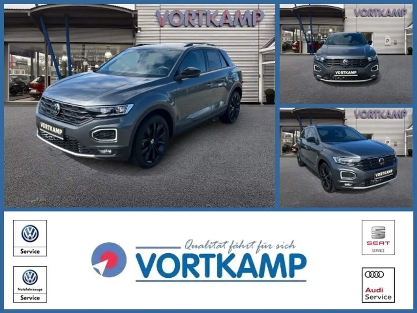 Volkswagen T-Roc 1.5 TSI DSG Sport Black Style Kamera/LED Grijs - 1