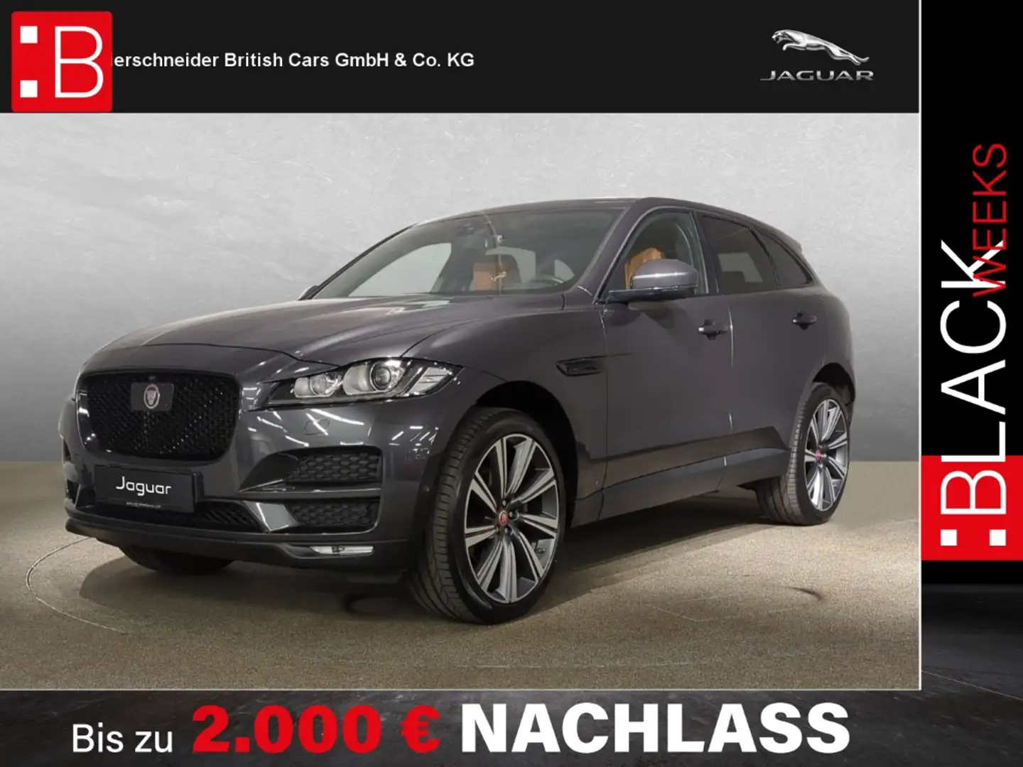 Jaguar F-Pace 30d Portfolio ACC AHK PANORAMA DAB 22 Grau - 1