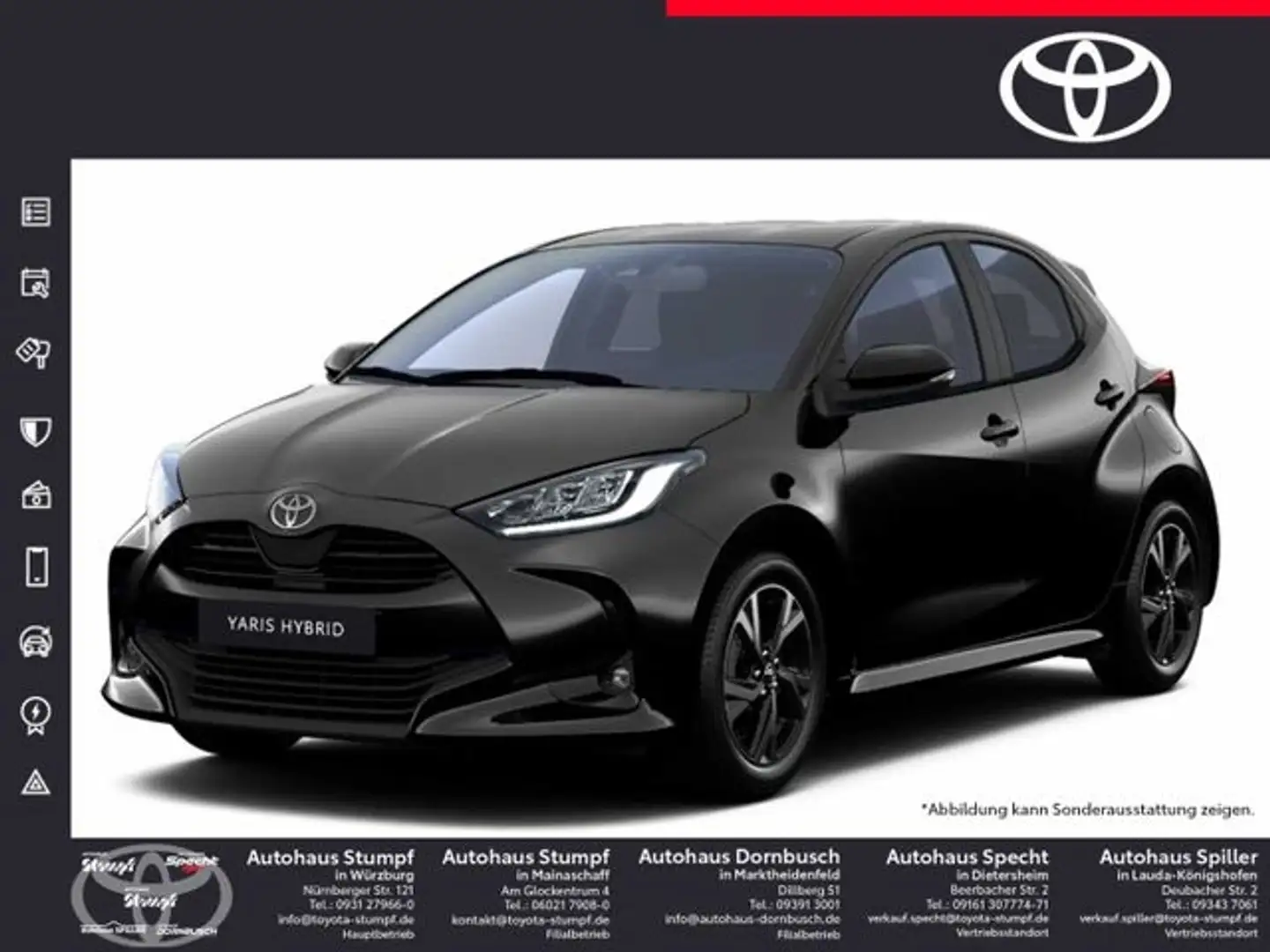 Toyota Yaris 1.5 Hybrid Team Deutschland Comfort-Paket Schwarz - 1