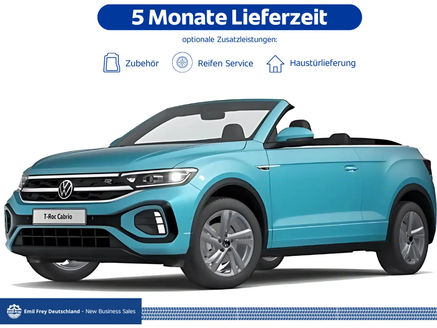 Volkswagen T-Roc Cabriolet 1.5 TSI OPF R-Line ⏱️ BEGRENZTE STÜCKZAH Blau - 1