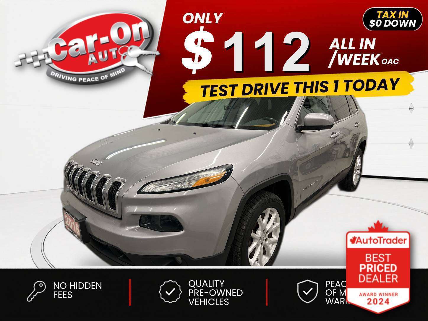 Silver 2016 Jeep Cherokee SUV / Crossover Automatic
