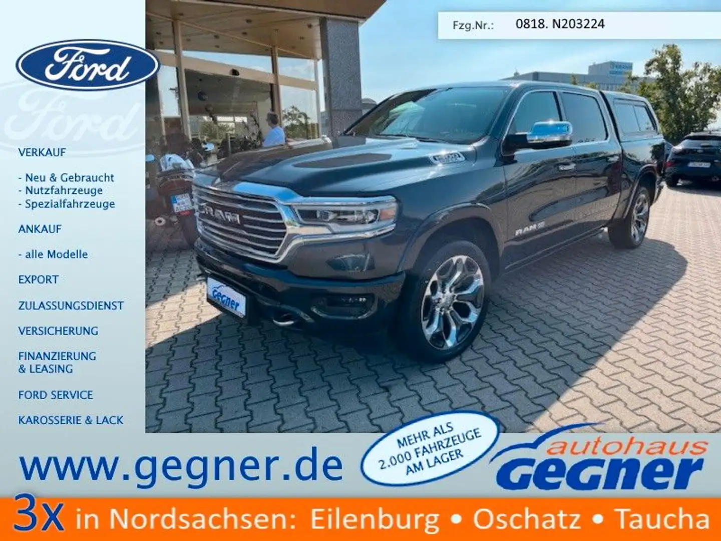 Dodge RAM 1500 Longhorn 360° Prins LPG GAS An. 4x4 AEC Schwarz - 1