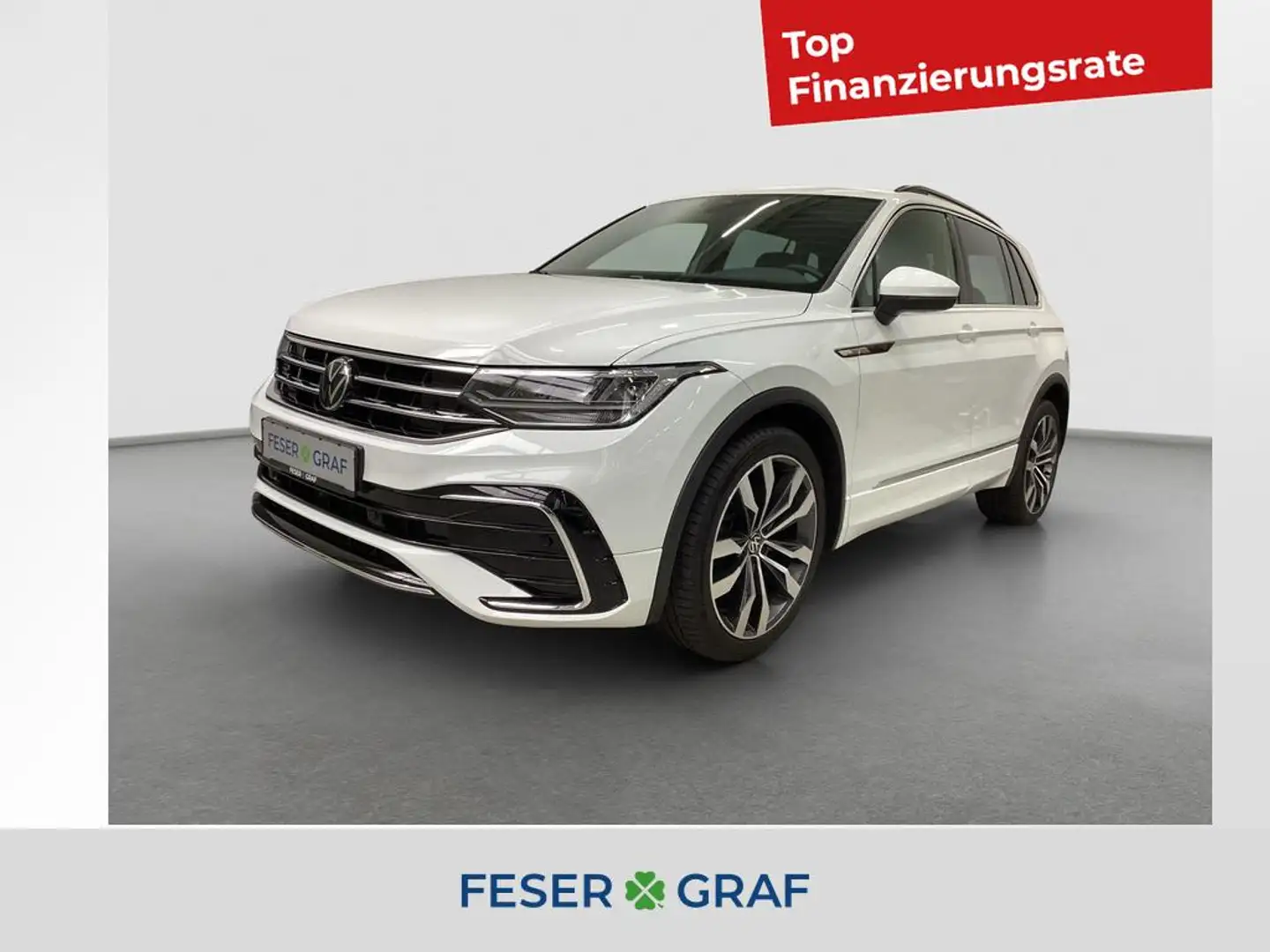 Volkswagen Tiguan R-Line 2,0TDI 110kW DSG AHK Pano Kamera Weiß - 1