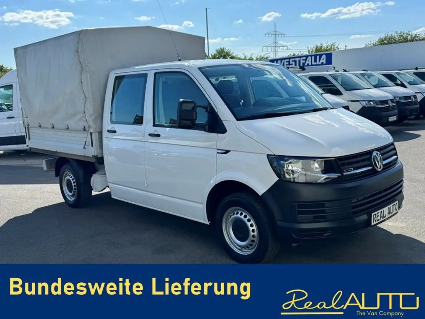 Volkswagen T6 Transporter Doka/Pritsche TDI 4Motion Diff.sp Weiß - 1