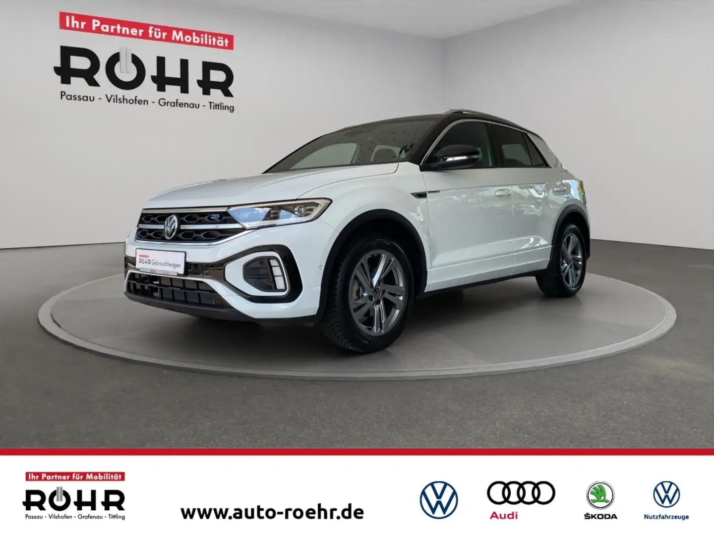 Volkswagen T-Roc R-Line (NAVI.SHZ.PDC.DAB.ACC) 1.5 TSI DSG Blanc - 1