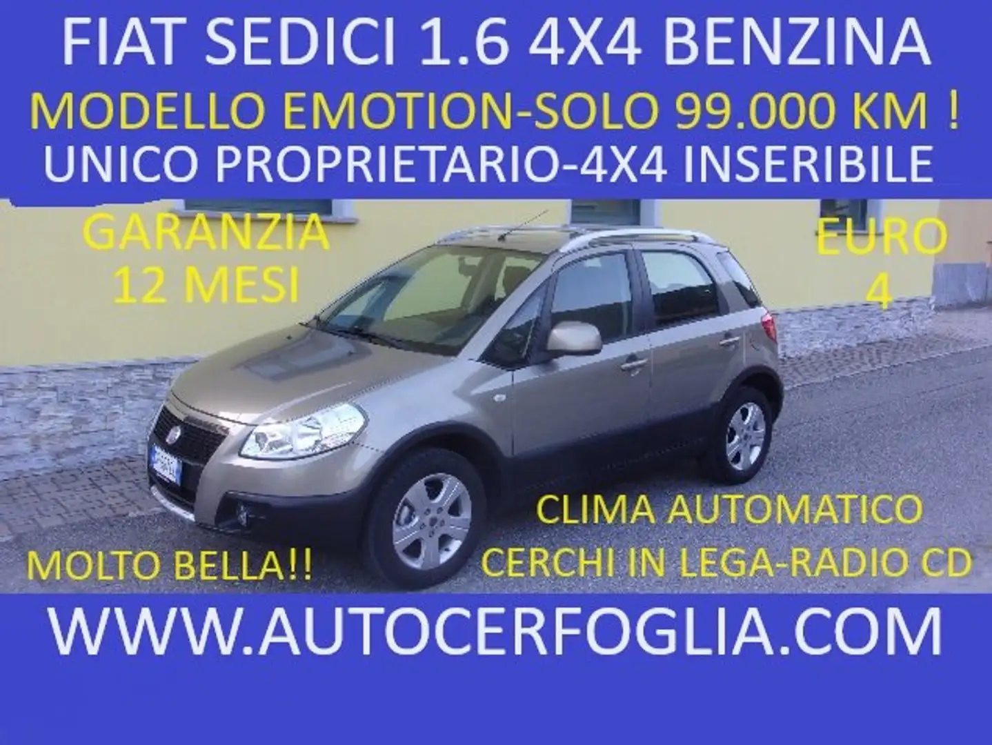 Fiat Sedici 1.6 16v Emotion 4x4 107cv-99.000 km !!! Bronze - 1
