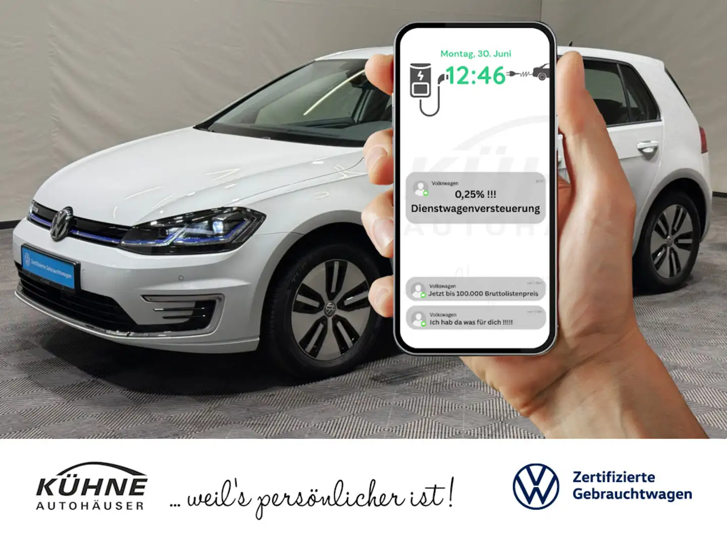 Volkswagen Golf e-Golf | LED NAVI EINPARKHILFE APP-CONNECT Blanc - 1