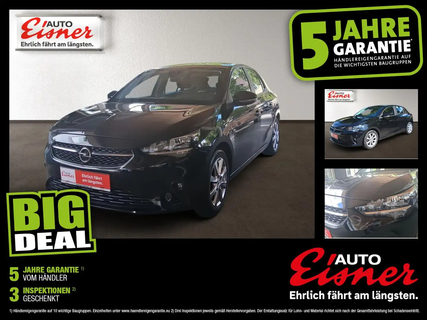 Opel Corsa F 1.2 Edition LHZ. Kam. PDC Schwarz - 1