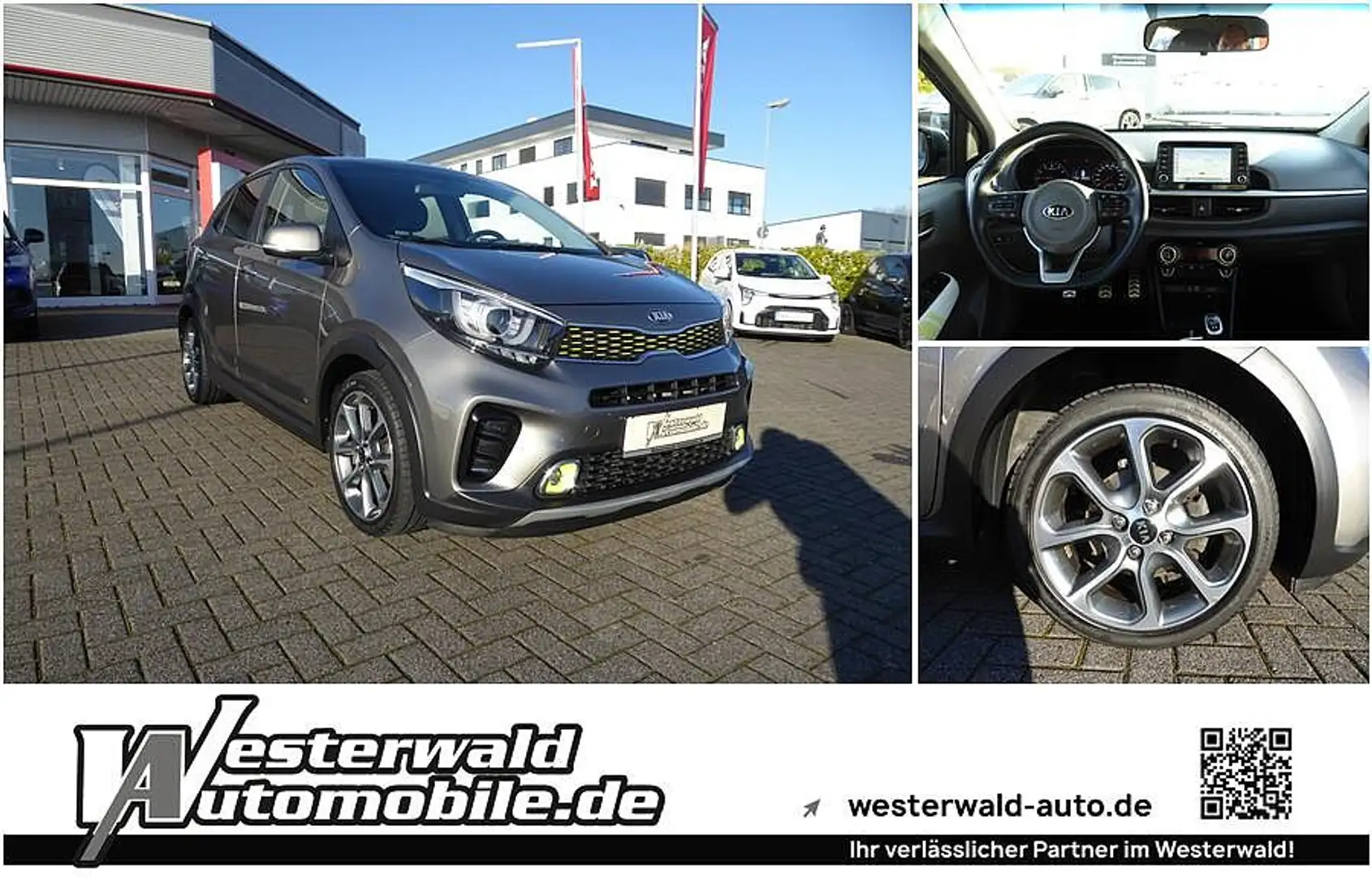 Kia Picanto 1.0 T-GDI OPF X-Line / Navi / Scheckheft-gepflegt Grau - 1