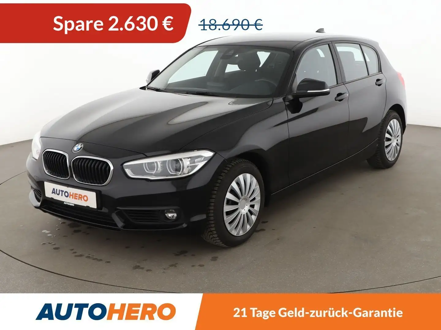 BMW 120 120i Advantage Aut.*NAVI*LED*TEMPO*PDC*SHZ* Schwarz - 1