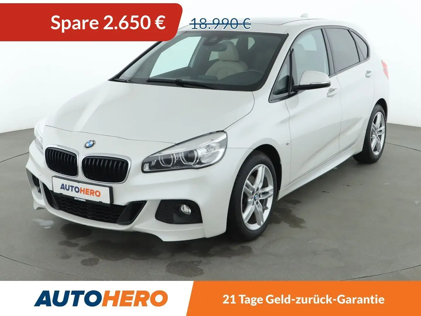 BMW 218 218d Active Tourer M Sport Aut.*NAVI*LED*TEMPO* Weiß - 1