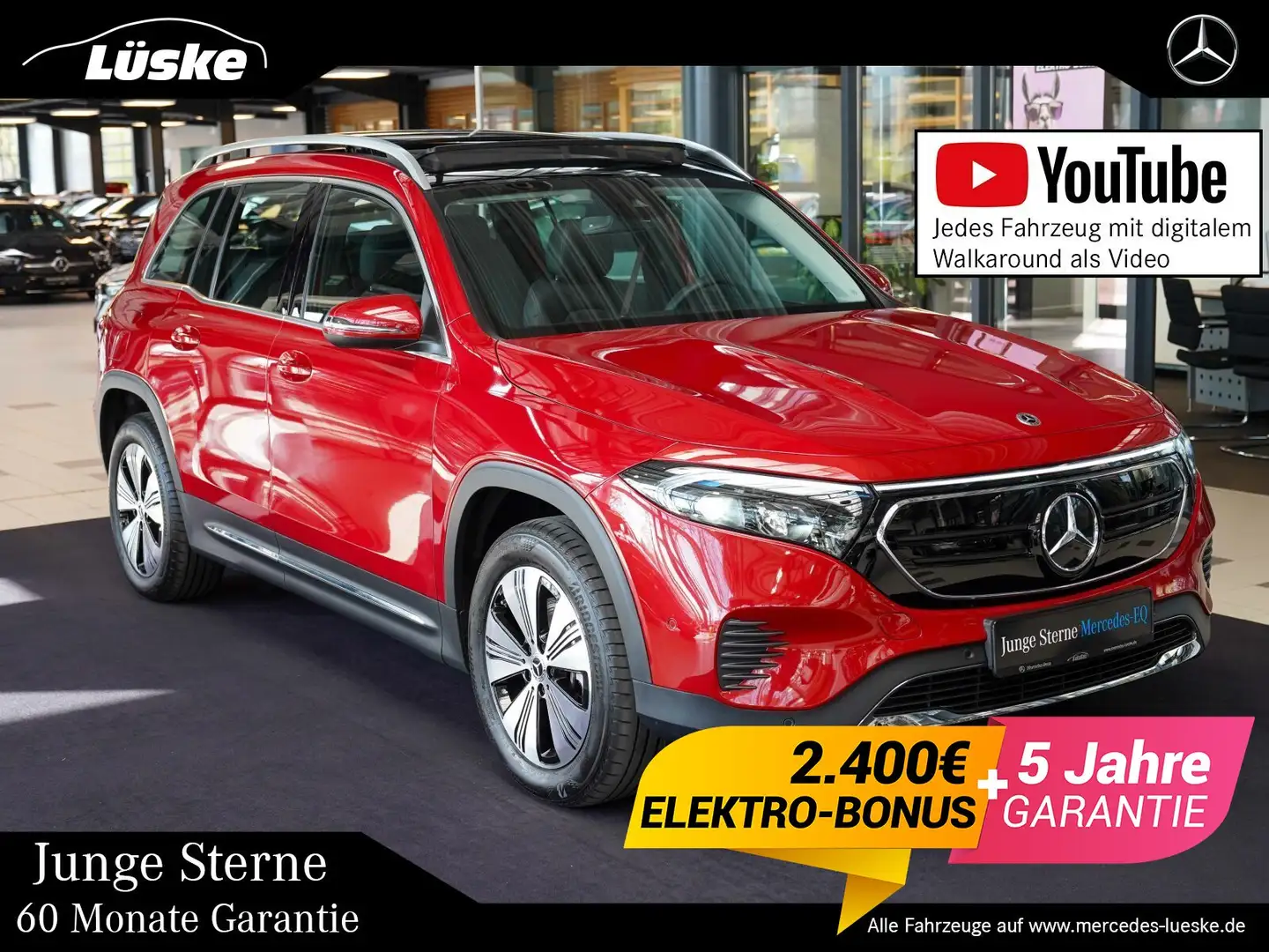 Mercedes-Benz EQB 250 EQB 250+ Progressive 7-Sitzer DAB Kamera Panoram Rot - 1