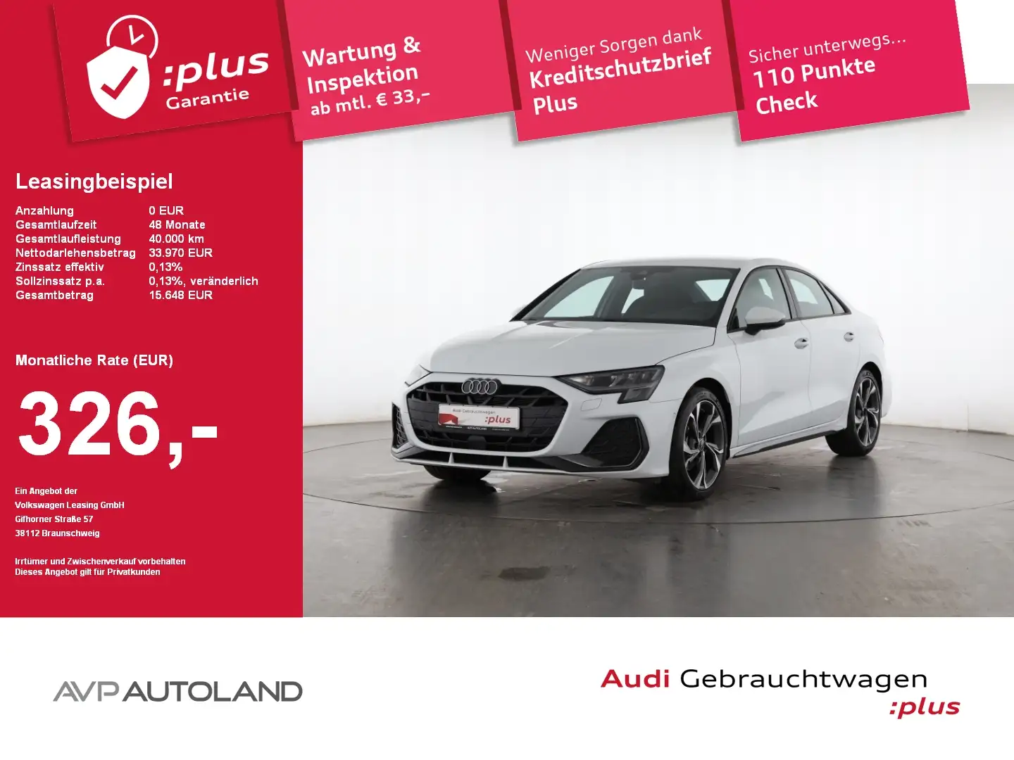 Audi A3 Limousine 35 TFSI S tronic S line Facelift Blanco - 1