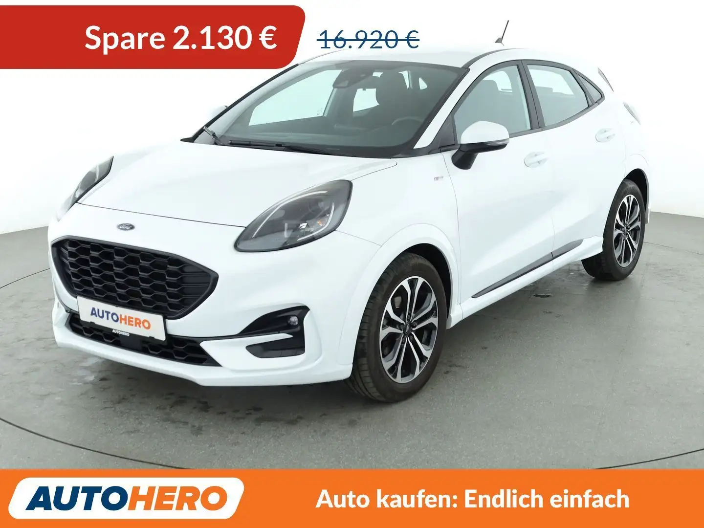 Ford Puma 1.0 EcoBoost ST-Line*NAVI*LED*TEMPO*PDC*SHZ* Blanc - 1